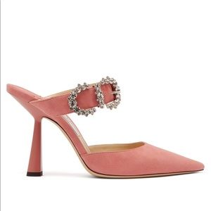 Jimmy Choo Smokey 100 suede heeled mules